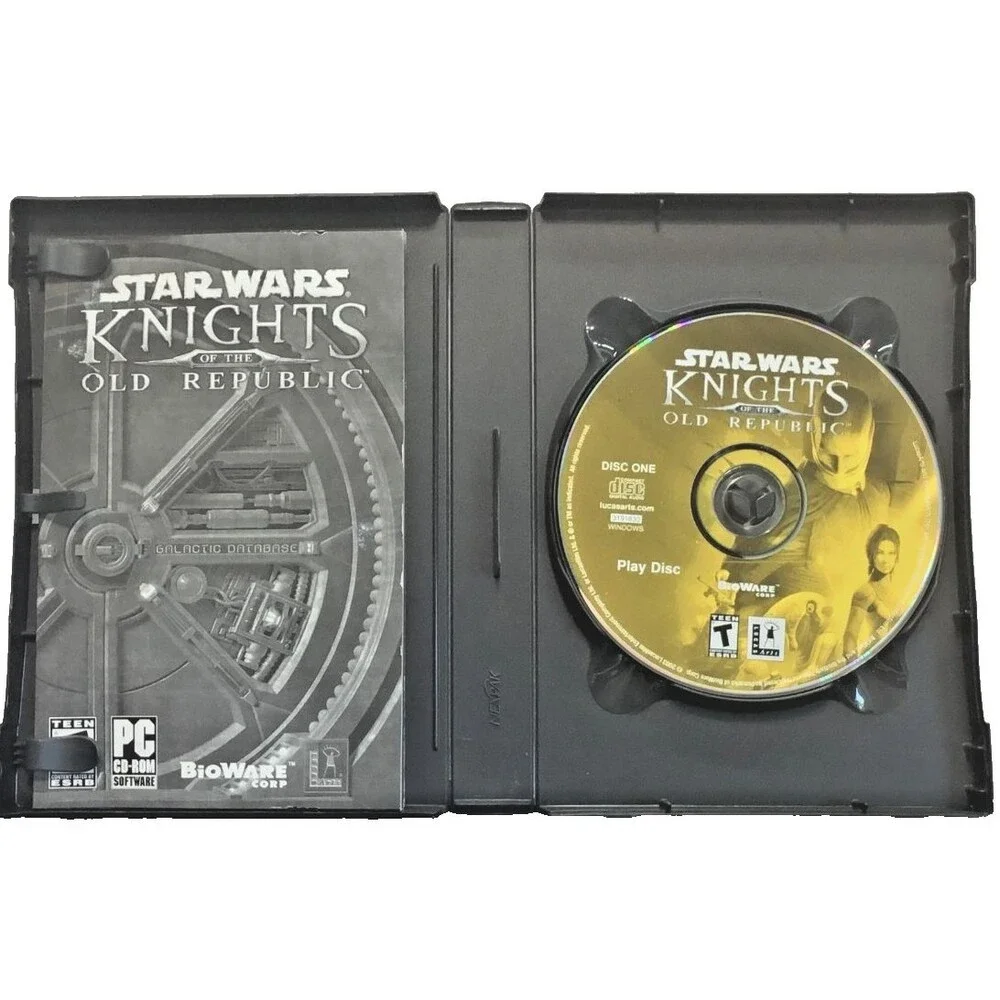 Star Wars Knights of the Old Republic PC Game CIB 4 Disc LucasArts